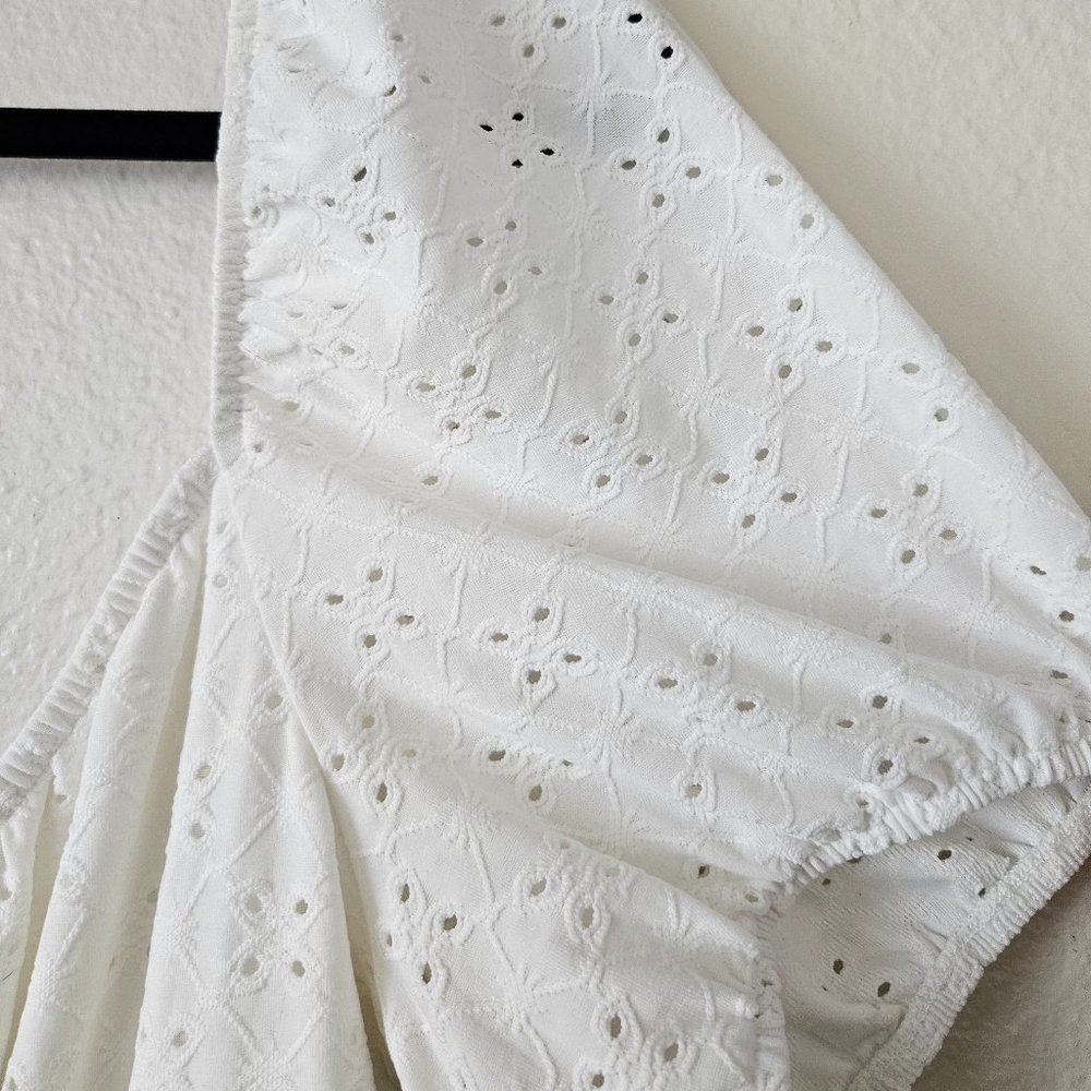 H&M White Puff-sleeved dress